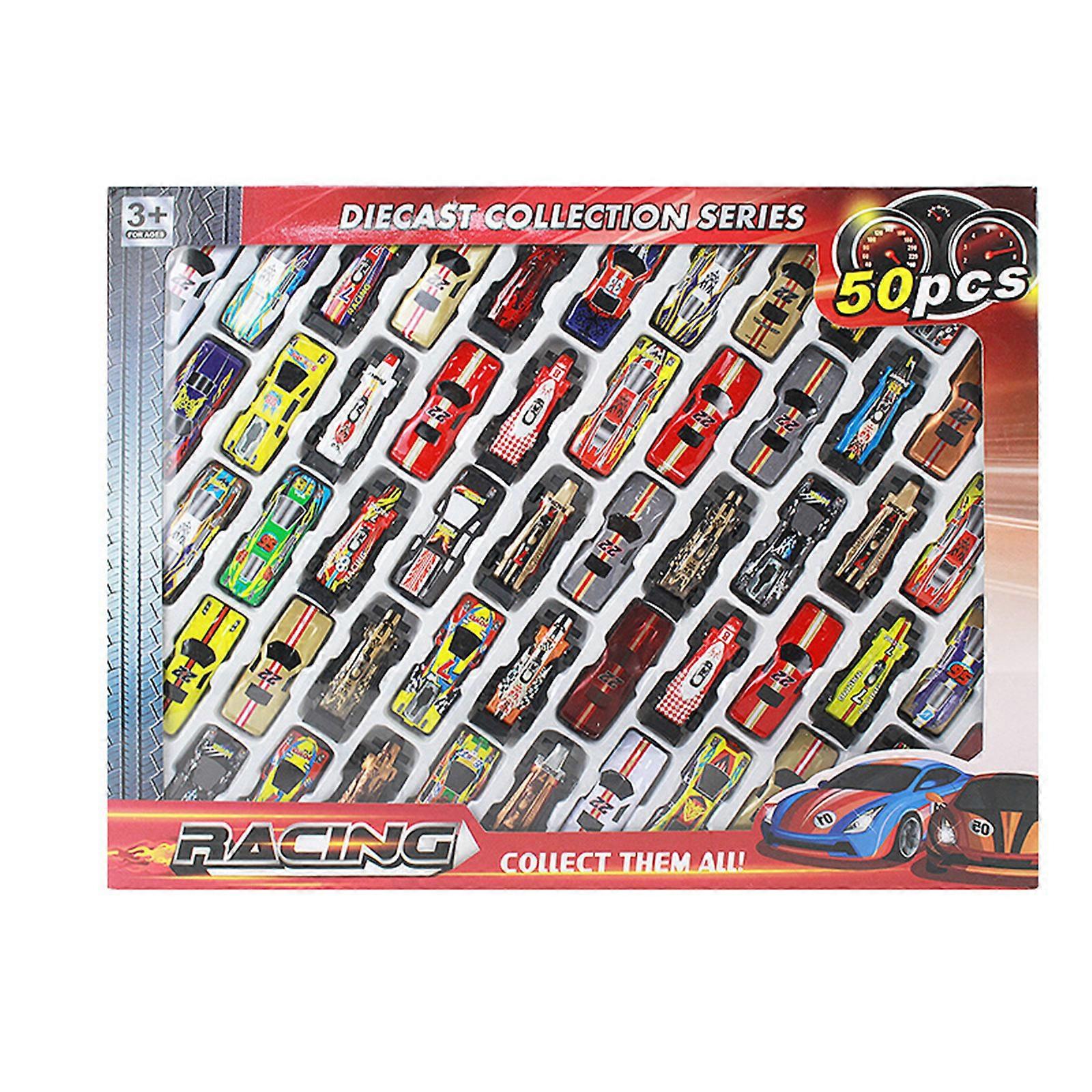 مجموعة ألعاب سيارات سباق صغيرة من سبائك الاحتكاك ، مناسبة للأطفال من سن 3 إلى 6 سنوات