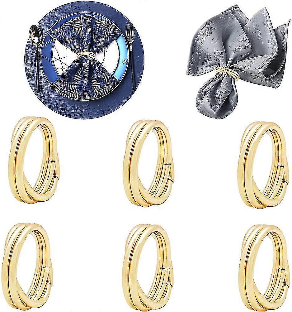 Napkin Rings Set Of 6 Clean Smooth Round Napkin Holder Adornment