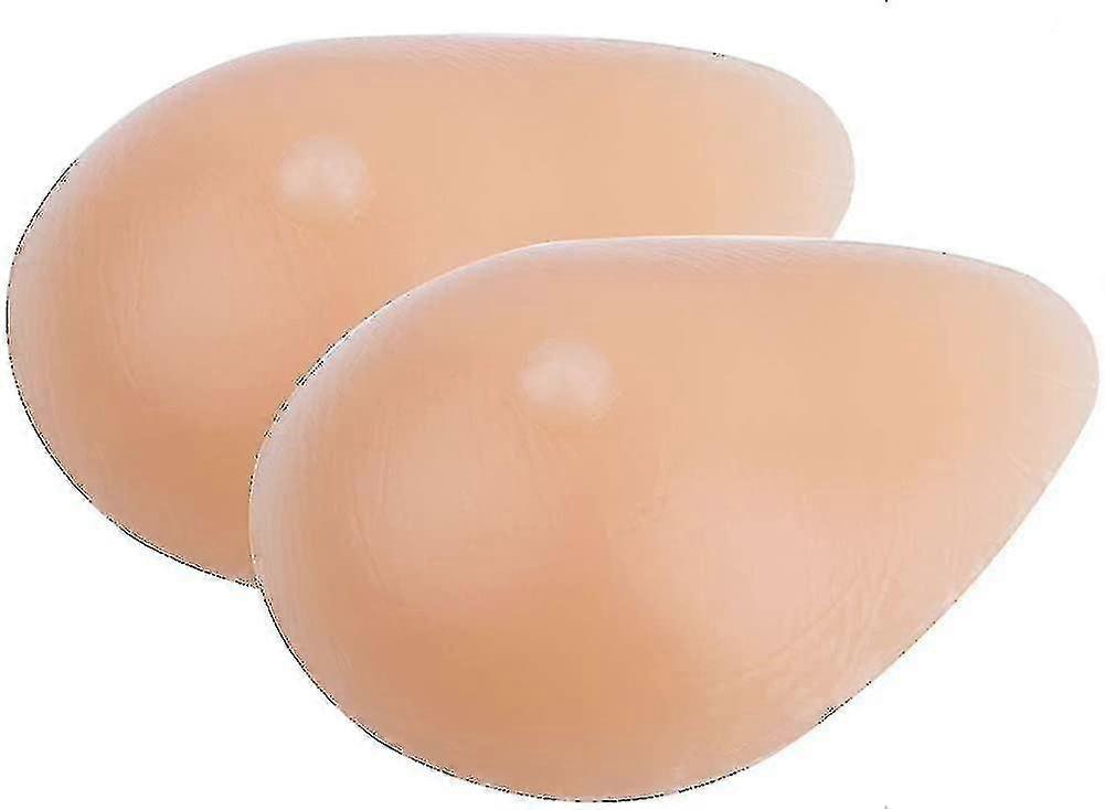 1 Pair Soft Silicone Breast Forms Fake Boobs Prosthetic Breast Forms For Eveningsizea 14*10cm