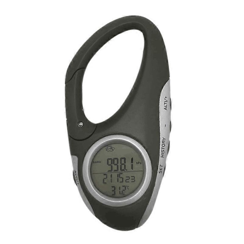 Digital Altimeter, 8 In 1 Handheld Electronic Altitude Gauge Thermometer Barometer Carabiner Altimeter for Fishing