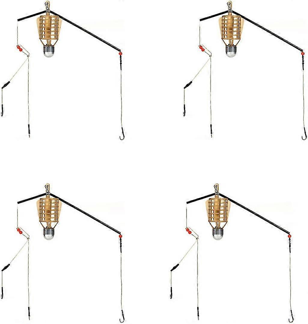 Balıkçılık Yemi Kafesi Yem Sazan Besleyici Çizgi Kancaları ile 20g-50g Yöntem Olta Takımı Aksesuarları 4 adet