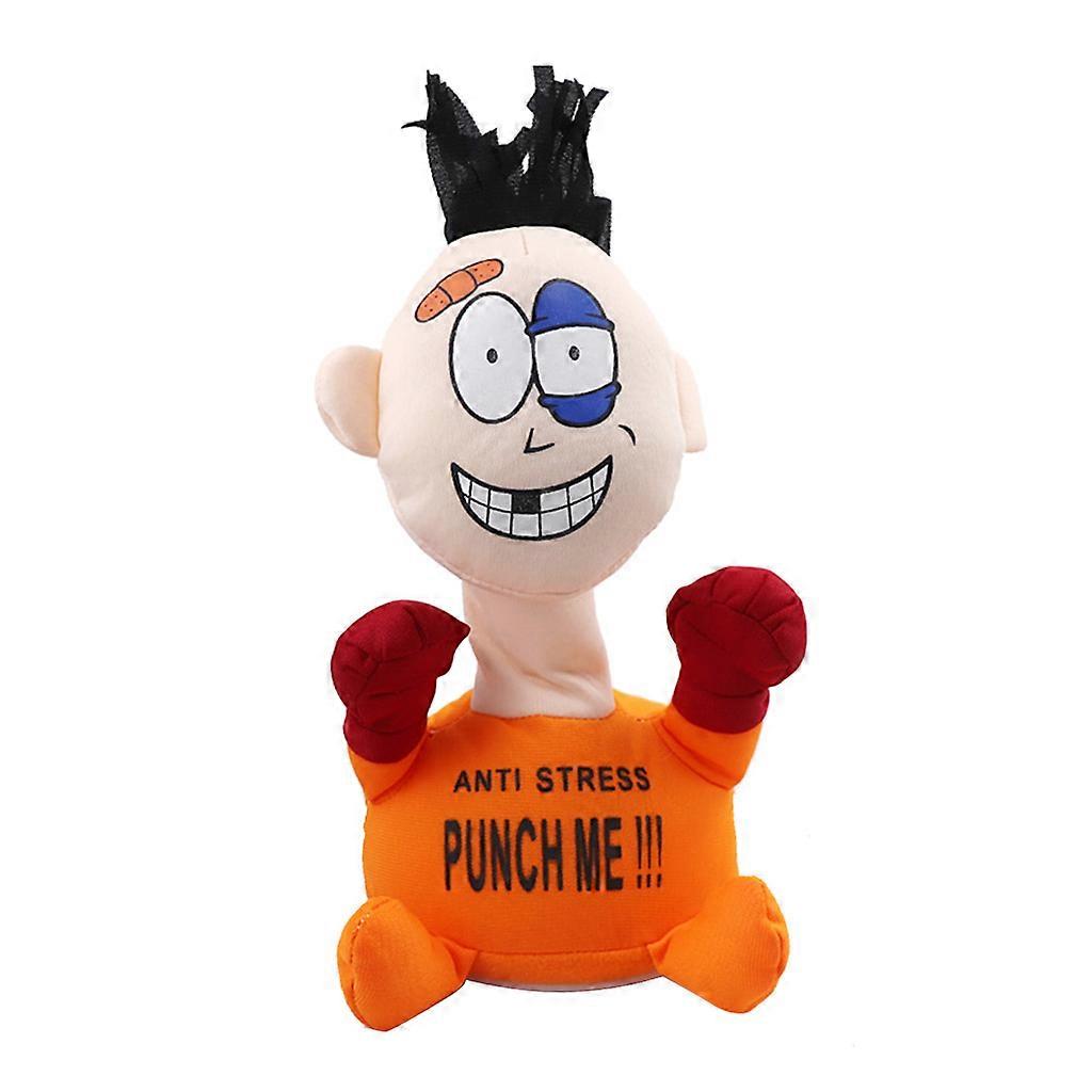 Multi-Colored Punch Me Toy Stuffed Plush Electric for Doll Toy 5.12x3.15x9.06inc