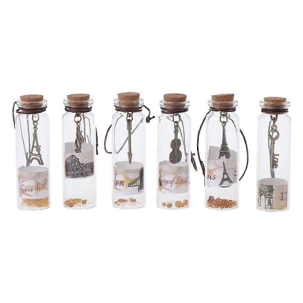 Empty Clear Glass Bottle Lucky Wishing Bottles with Cork Stopper Party Favor