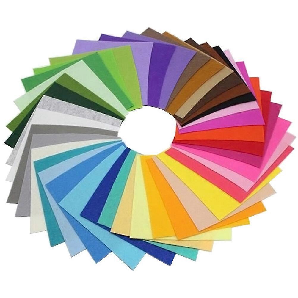 40pcs Non-woven Fabric Sheet Polyester Felt Squares Sheet for Patchwork Sewing DIY Craft 15 x 15CM