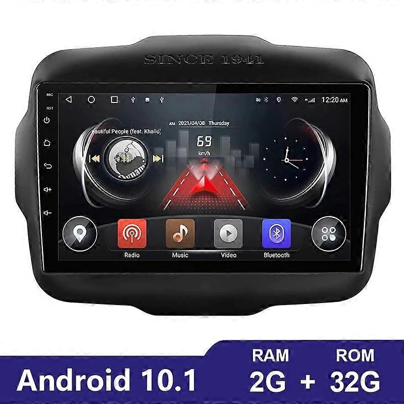 9'' 2GB RAM Android 10.1 Car Radio Stereo For Jeep Renegade 2016-2018 Up Car Video Multimedia Player Bluetooth Wifi car audio
