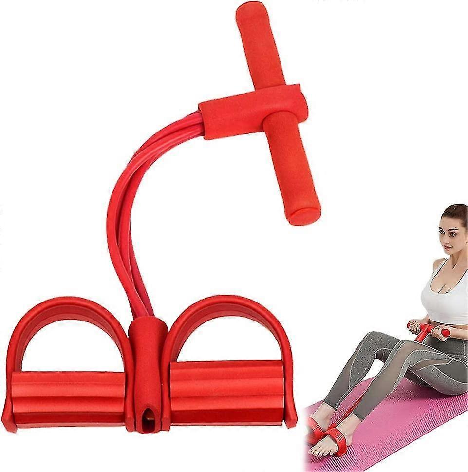 Multifunction Tension Rope Pedal Resistance Band Bodybuilding Expander Elastic Pull Rope Training Equipment Leg Exerciser Pull Rope Pedal Body Abdomin