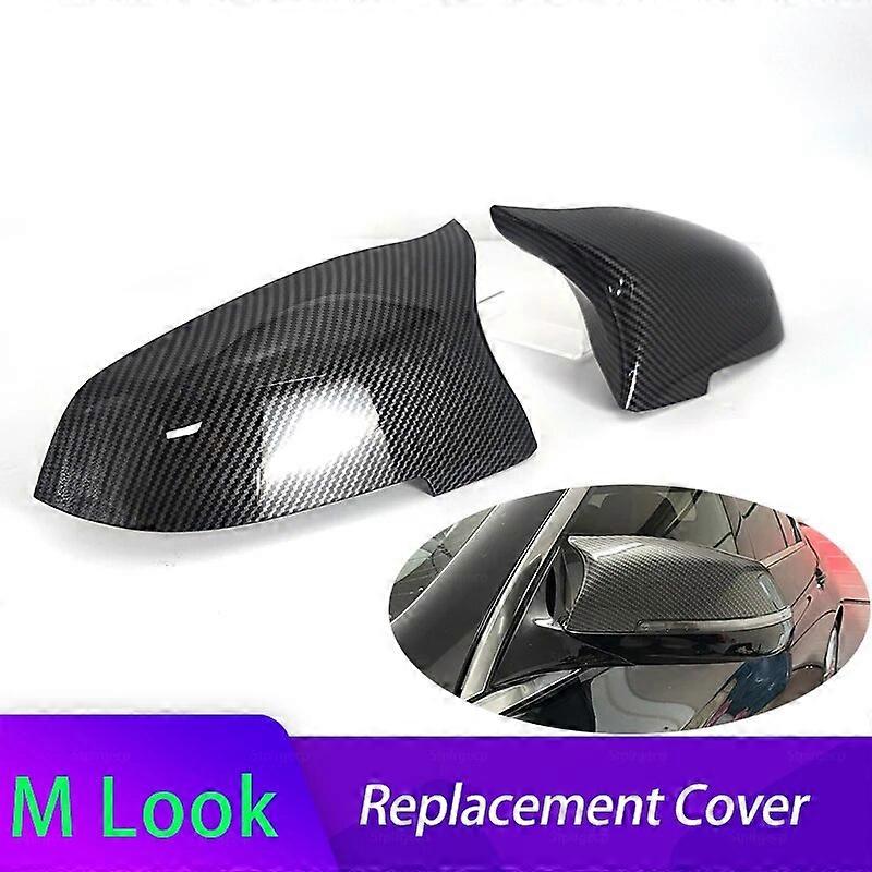 M Look Mirror Cover for BMW 5 6 7 Series F10 F11 F18 F07 F06 F12 F13 F01 F02 LCI RearView Carbon Fiber Pattern Mirror Case