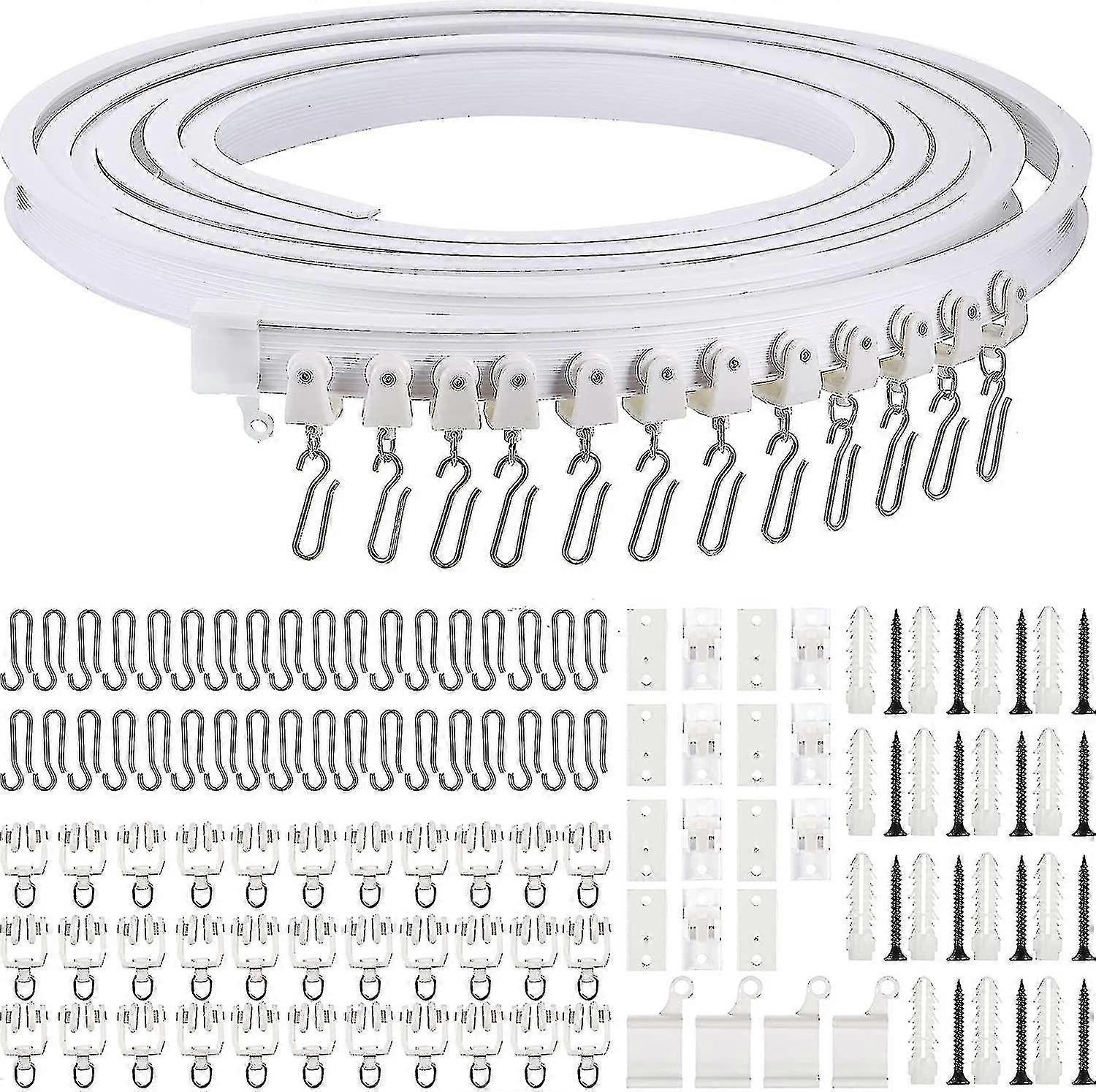 5 Meters Bendable Ceiling Curved Curtain Track Flexible Ceiling Curtain-MXBC