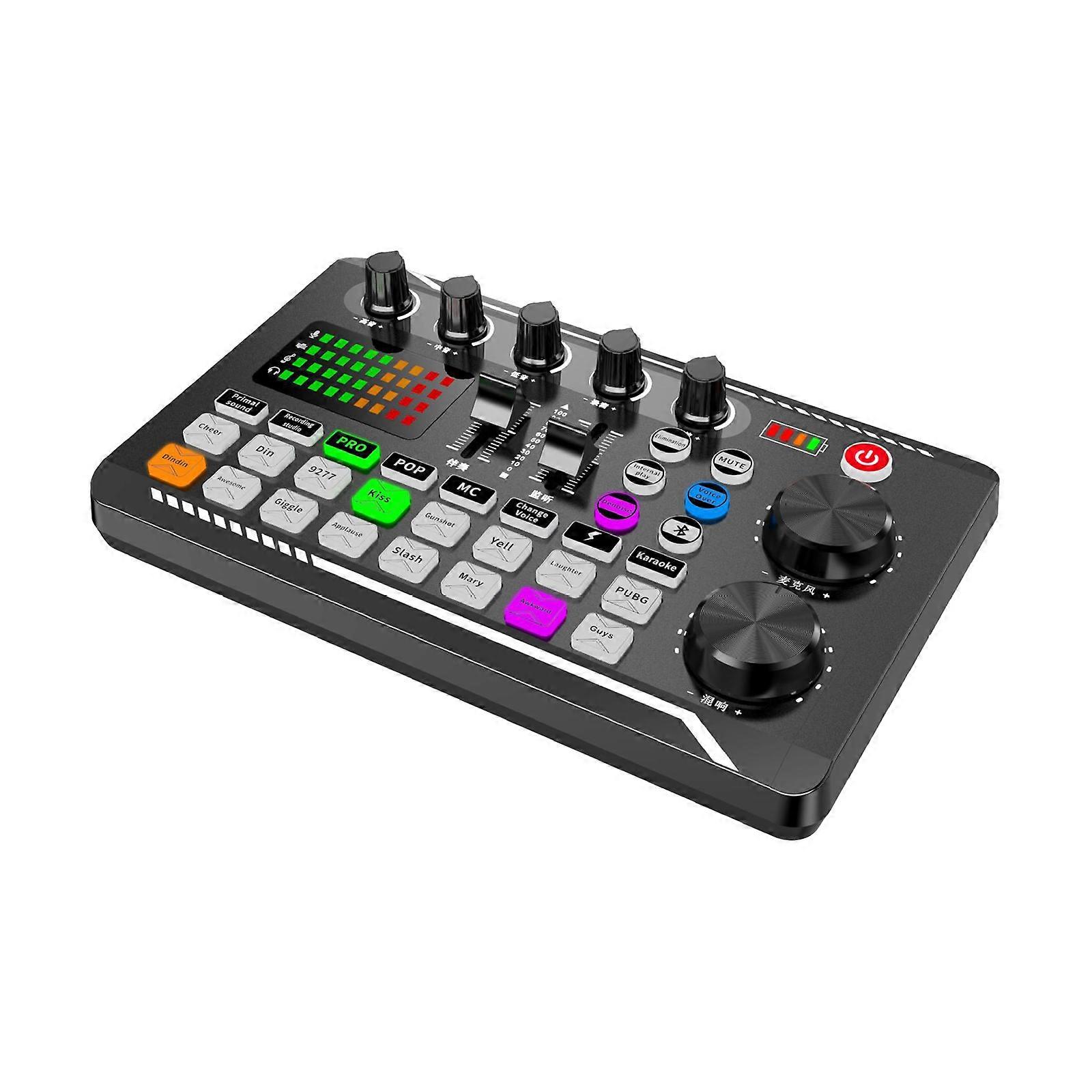 Professional Audio Mixer, Live Sound Card and Audio Interface with DJ Mixer Effects and Voice Changer