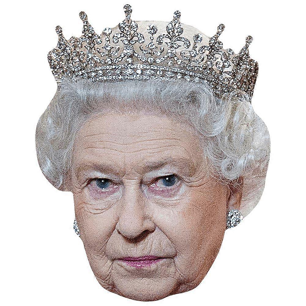 HRH The Queen (Crown) Celebrity Mask, Flat Card Face