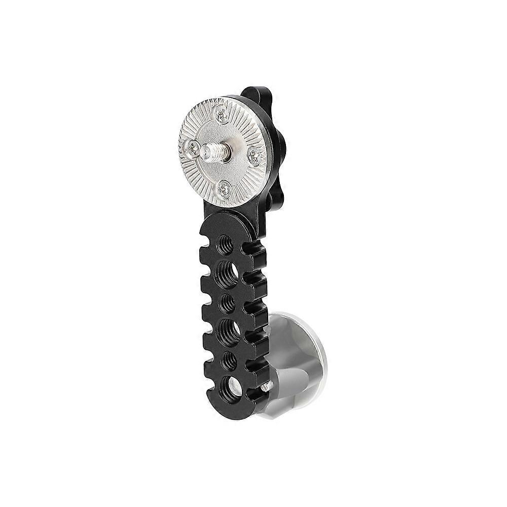 Lanxri Universal Extension Arm Jagged Style With ARRI Rosette Mount M6 Thread Screw Black Knob For DSLR Camera Cage Rig
