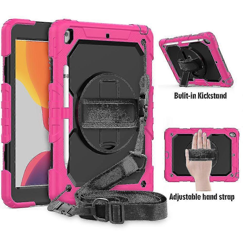 Wekity Ipad 10.2ケース2021/2020/2019、スクリーンプロテクターペンホルダー付きIpad 9/8/7世代ケース、ハンドストラップホルダー付き、傷つきにくい