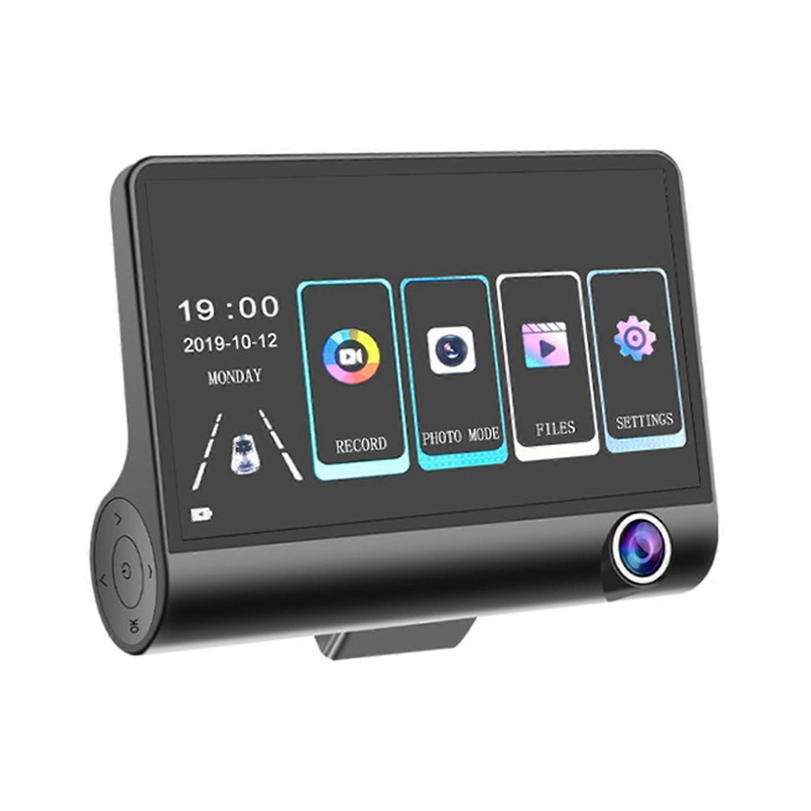 Car Recorder Night Vision High Clarity Pixel Button/Touch Screen Wide Angle Multi-function Loop Recording Stable Performance 4.0-inch Car DVR Camera f