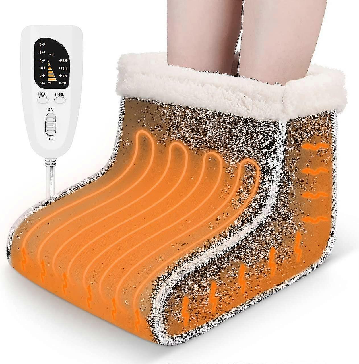 Electric Heated Foot Warmer For Men Women,fast Heating Technology With 6 Temperature Setting And 4 Timer Levels Setting