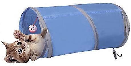 Interactive Collapsible Lightweight 5 Tunnel Crinkle Fabric Maze with Bobble and Bells for Cat, Smal