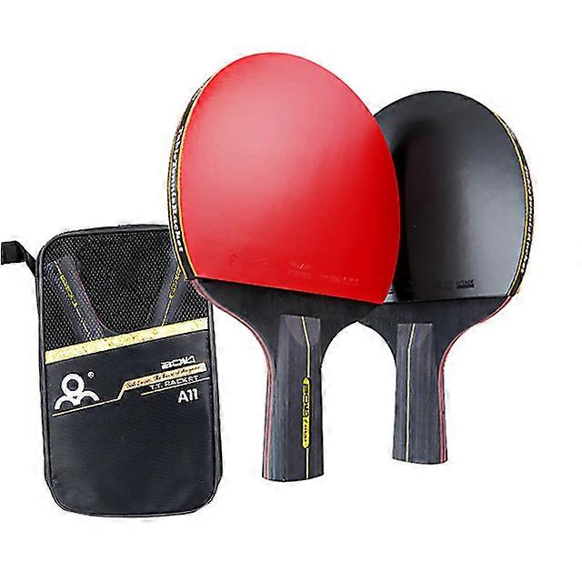 2PCS Table Tennis Racket Professional 6 Star Ping Pong Racket Set Pimples-in Rubber Hight Quality Blade Bat Paddle with Bag