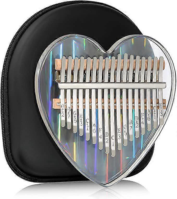 Kalimba Thumb Piano 17 Keys Musical Instruments, Mbira Finger Piano Gifts with Tune Hammer and Study Instruction for Kids and Adults Beginners