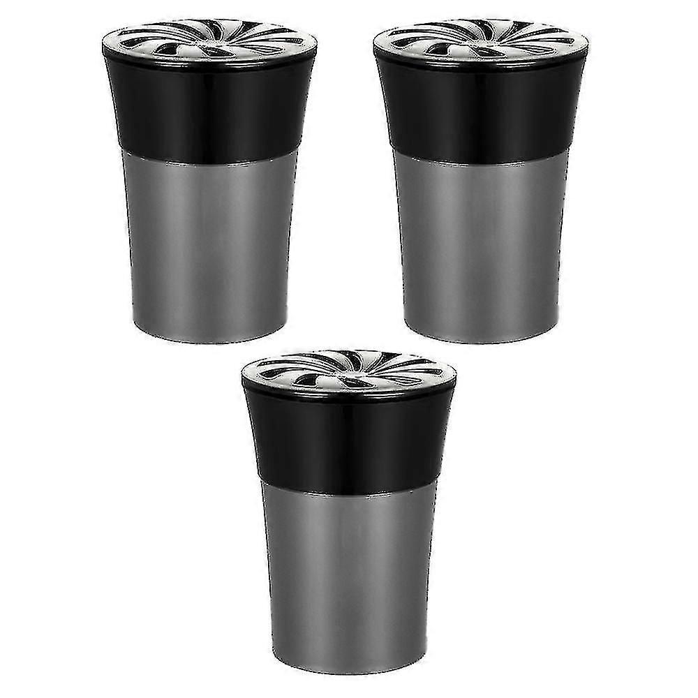 3pcs Silver Car Aromatherapy Fragrance Essential Oil Diffuser