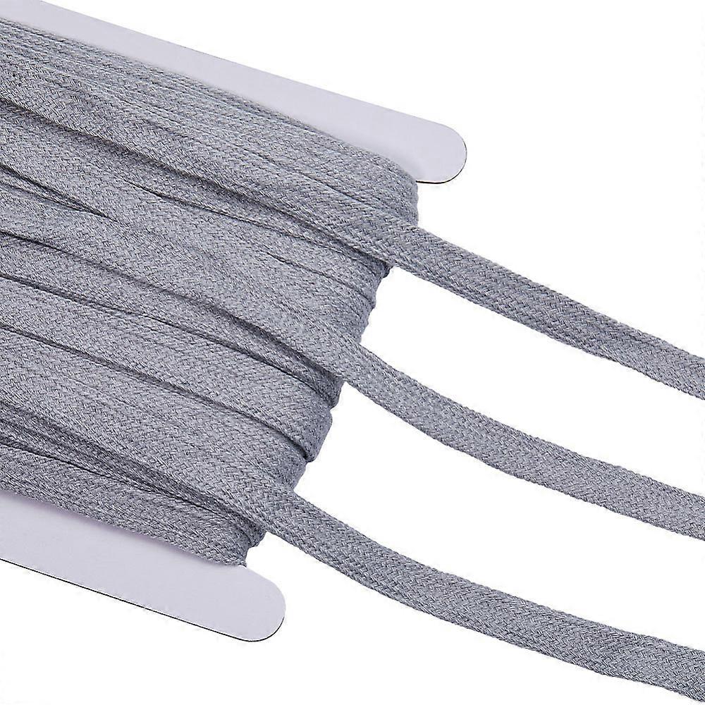 30 Yards Polycotton Ribbons for Bag Strap Making Flat Silver 10mm