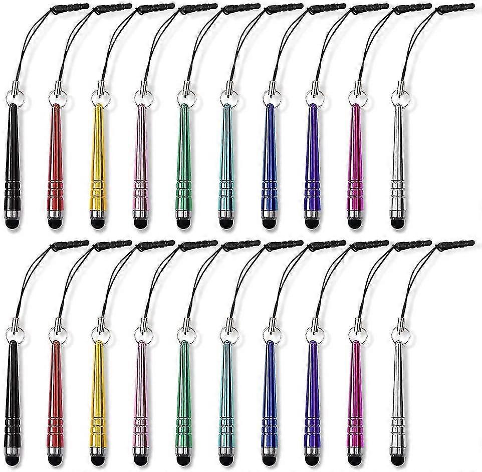 20 Pack Universal Mini Capacitive Stylus With 3.5mm Jack Compatible With All