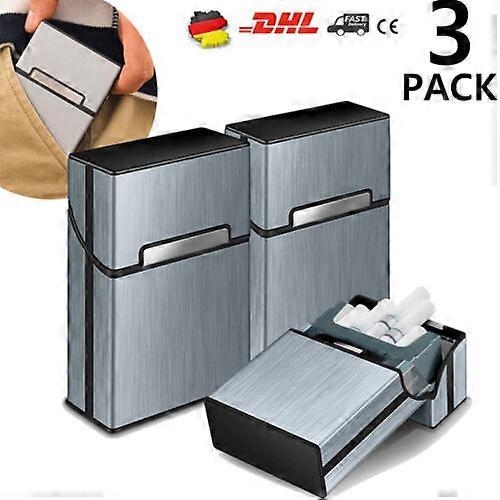 3stk Zigarettenetui alu Zigarettenbox Zigarettendose fr 20 Zigaretten Etui Neu