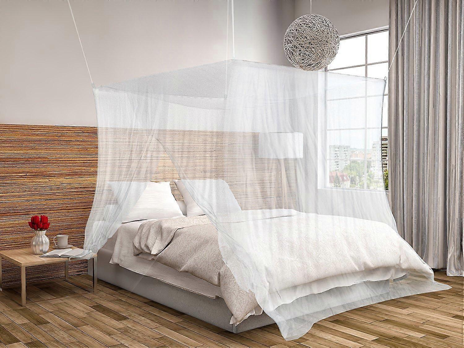 Bed Mosquito Net, Single Door, Canopy for Double Bed, Rectangular Premium Mosquito Net, White200*180*200cm