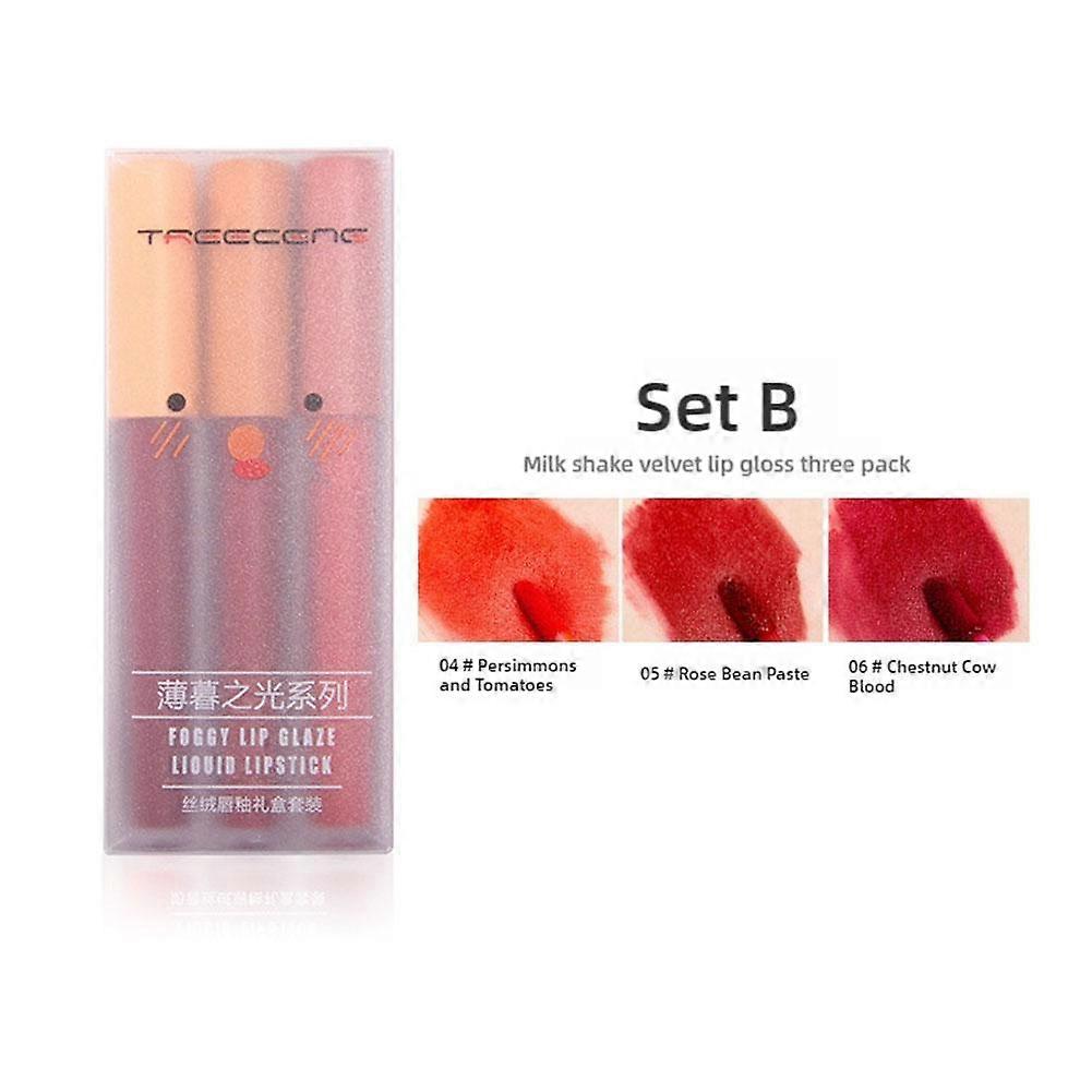 Long Lasting Matte Lip Gloss Set 2 Pack Moisturizing Lip Tint Vibrant Colors All Day Wear Non Drying Easy Carry