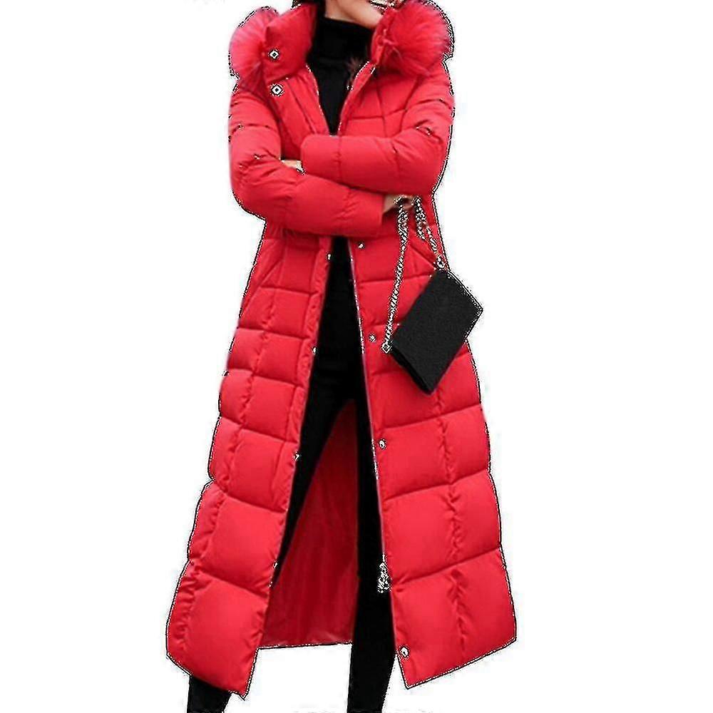 Damvinterjacka Bomullsvadderad jacka Maxi Vadderad Långjacka För Damer Ärtjacka För Damer - Bra
