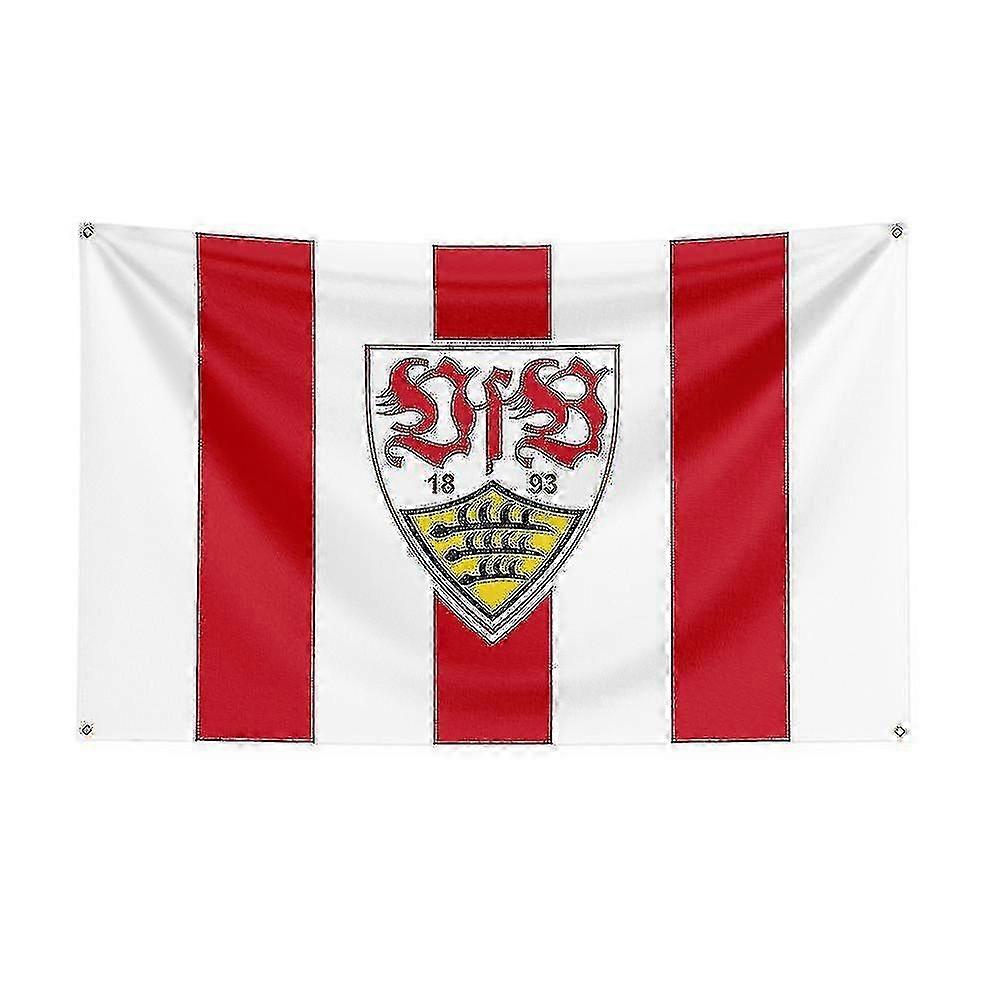 Born Pretty 3x5 Vfb Stuttgart Bayrağı Polyester Baskılı Yarış Spor Afişi Dekor İçin