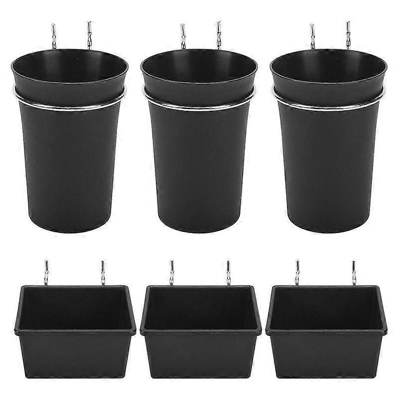 6 Sets Bins Cups with Hooks, Hooks Assortment, Hooks for Cup Holder for Organizing