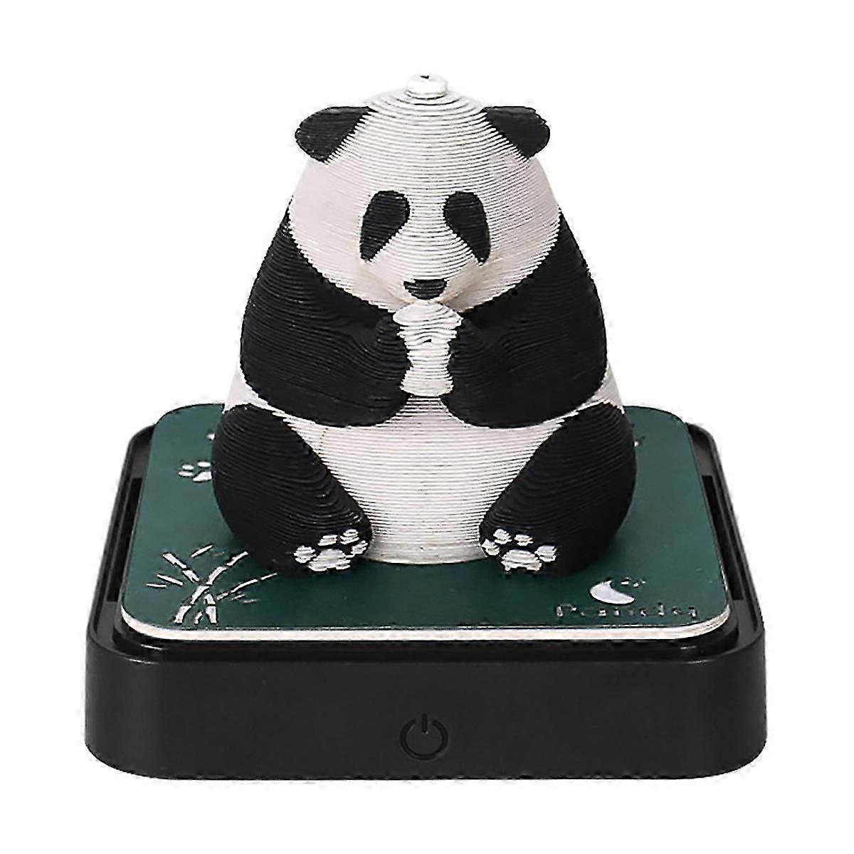 3d Art Calendar 2024, Time Piece Calendar Panda Memo Pad Rip Away Paper Carving Diy Sticky Note