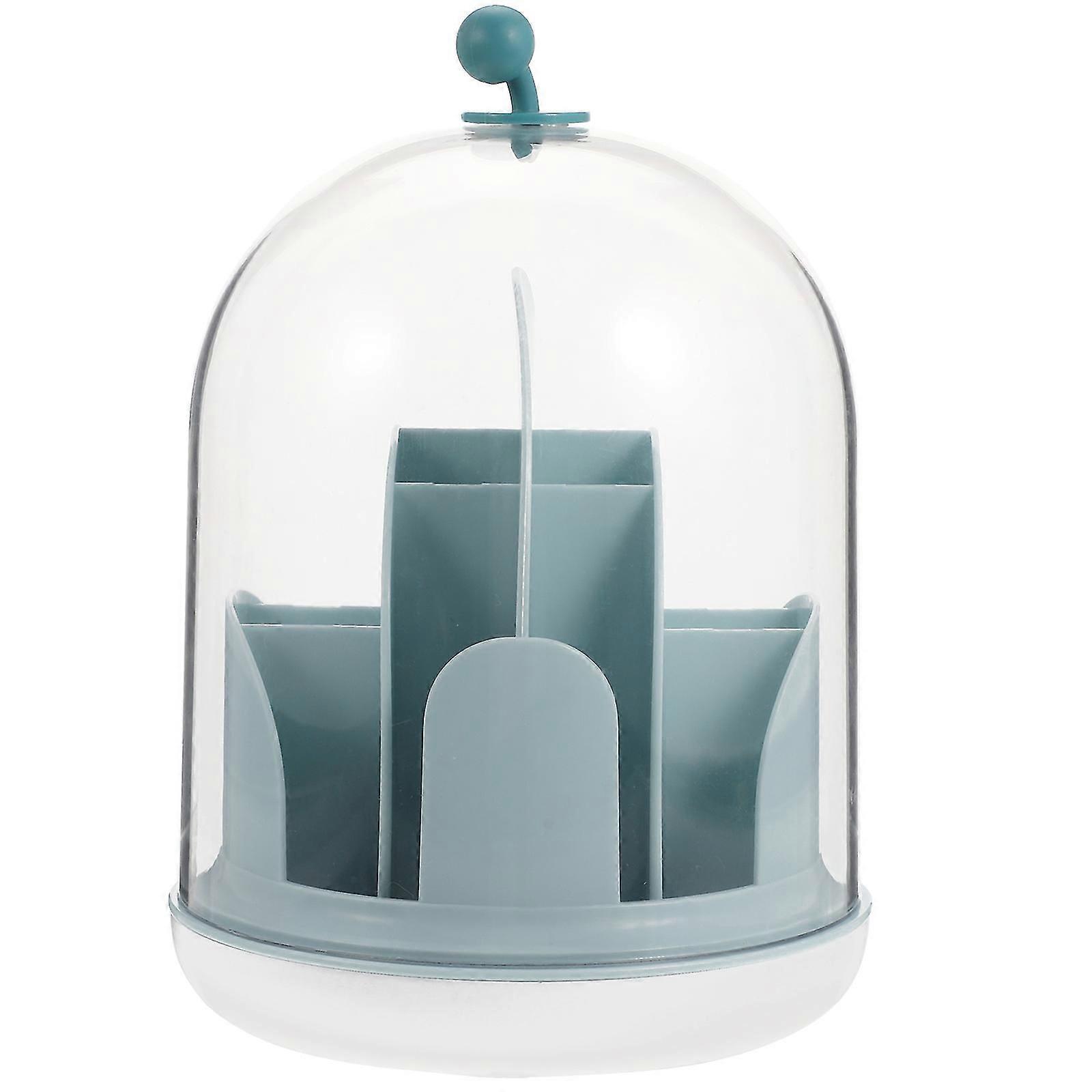 Lipstick Storage Holder Covered Lipstick Container Rotatable Makeup Brush Bucket