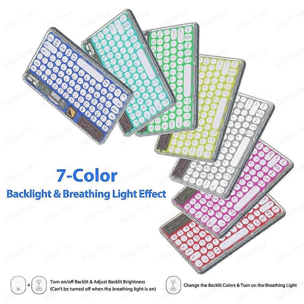 Wireless Bluetooth Keyboard Multi Device Ultra-Thin Portable for iPad Smartphone Tablet Laptop Backlit for iOS Android Windows