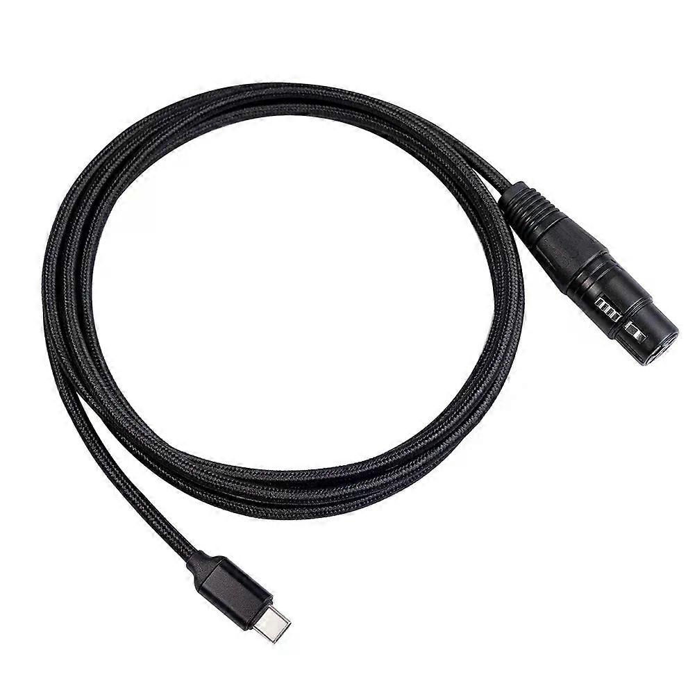 USB Type C To XLR Adapter Type C Male to 3 Pin XLR Female Microphone Cable Cord Connector Computer Audio Data Cable Adapter