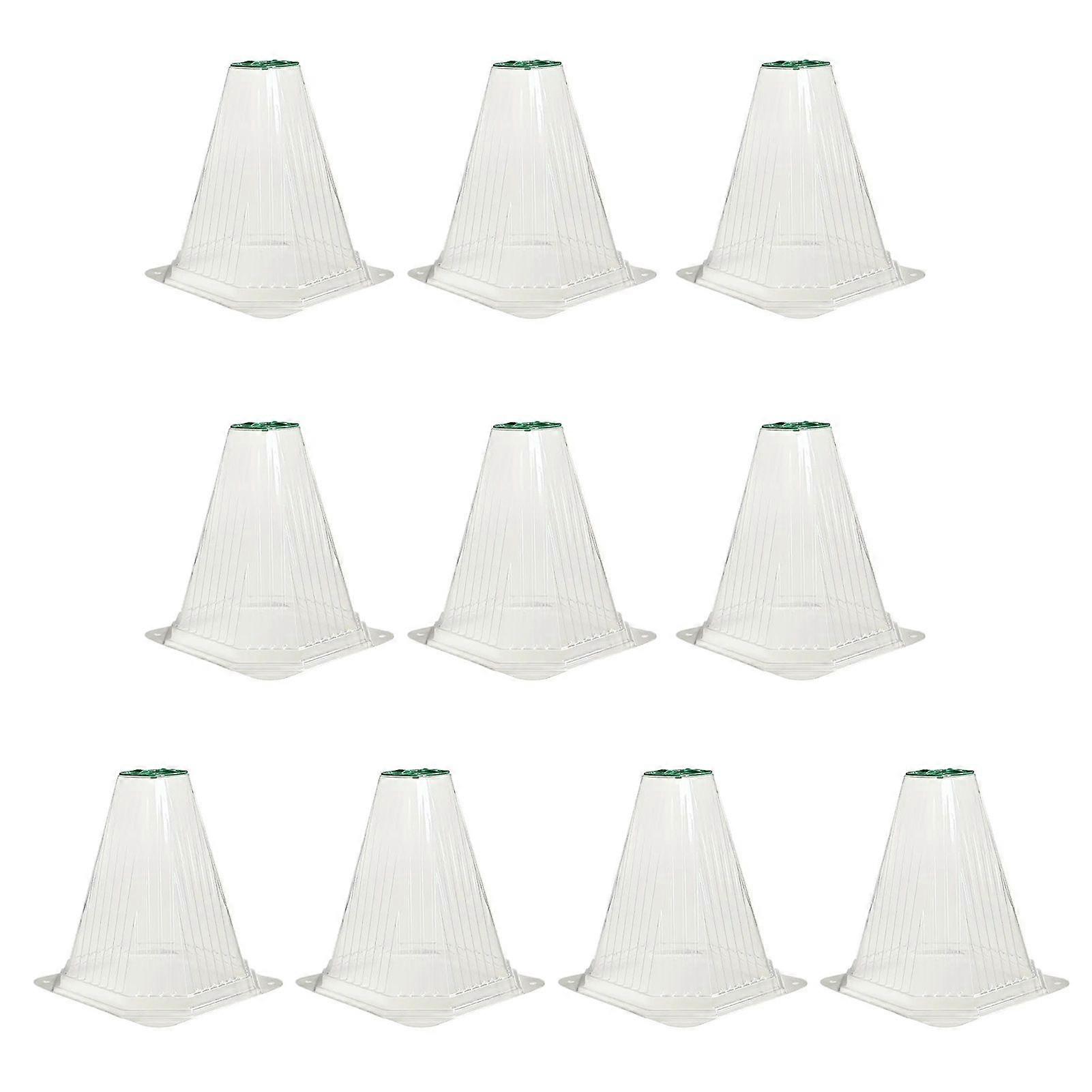 10/20 Pcs Garden Cloche Clear Mini Greenhouse with Rotatable Vent Reusable Plant Protector for Outdoors Plants Frost Freeze Protection