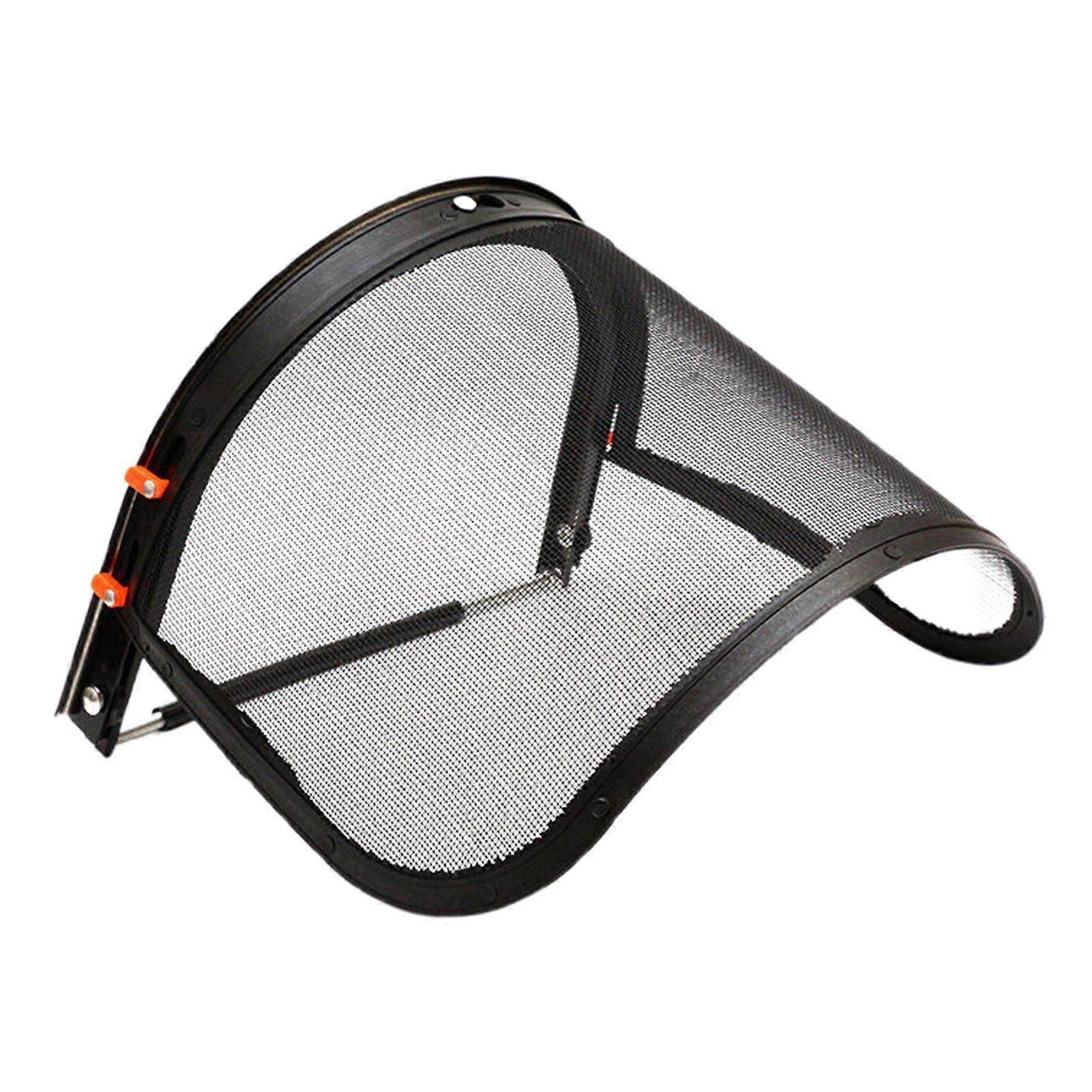 Steel Mesh Face Shield Aluminum Frame Adjustable Full Coverage Face Shield Debris Anti-splash Protection Visor for Gardening Lawn Mowing