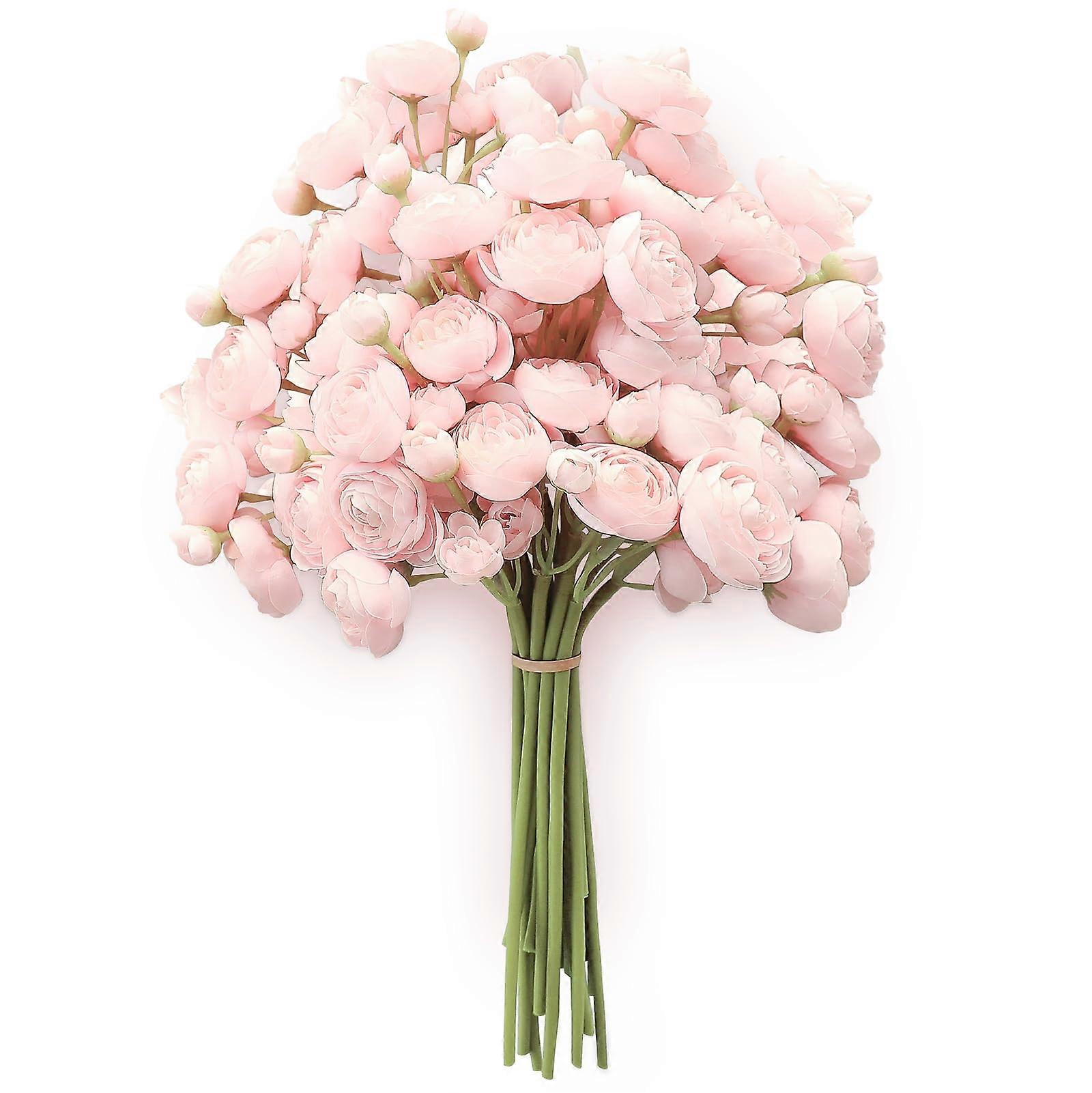 18pcs mini ranunculus blush artificial silk DIY decoration