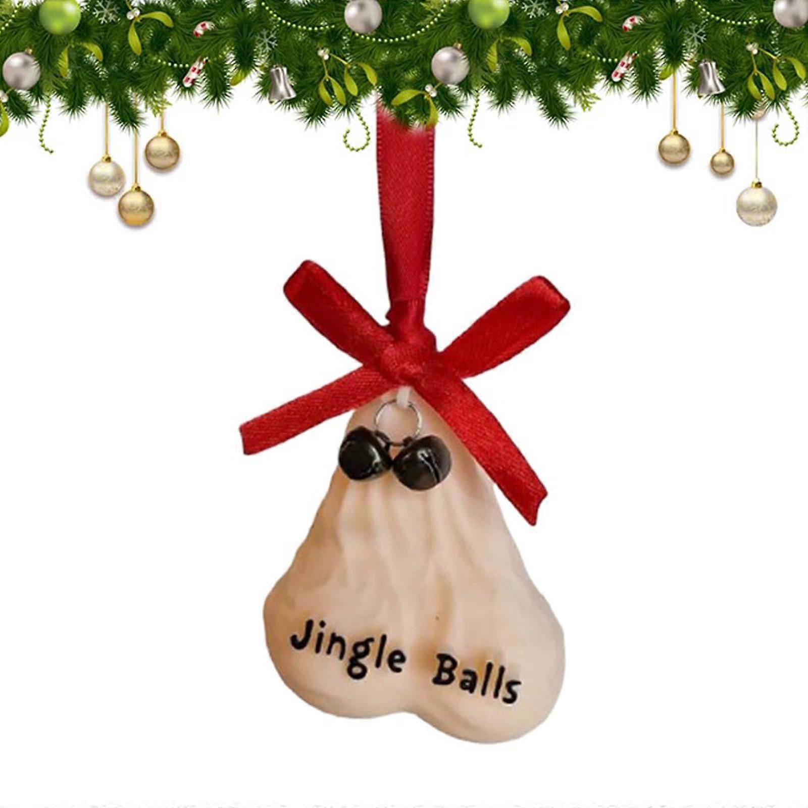 Ornement de testicule drôle en 3D pour un Noël comique