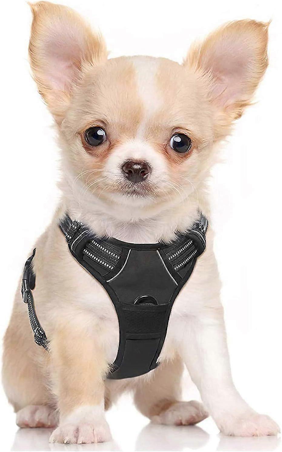 Adjustable Dog Harness Dog Vest with Handle Control Reflective Harness Durable Breathable Material Color Black Size XL