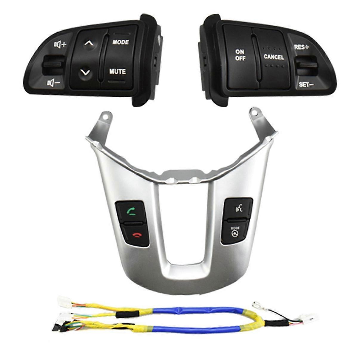 Car Multifunctional Steering Wheel Button Panel for Bluetooth Audio Volume Speed Cruise Control Swi
