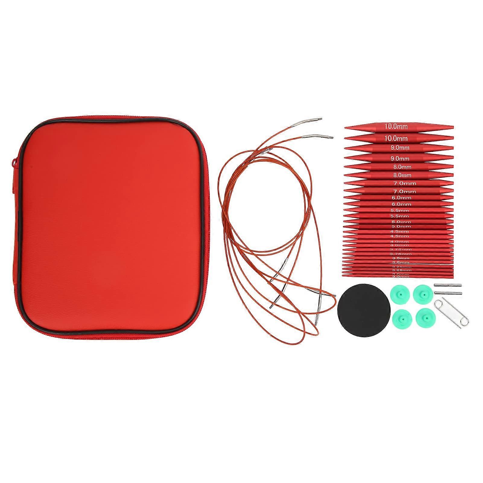 Detachable Circular Interchangeable Knitting Needles Set for DIY Handmade Knitting Weaving Projects Various Sizes Available