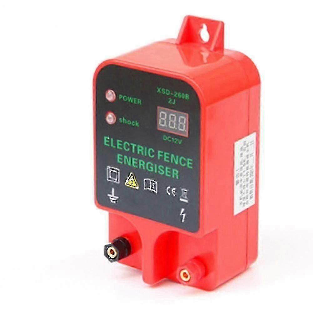 10km سياج كهربائي الماشية عالية الجهد نبض المراقب المالي عالية ديسيبل للماء شاشة LCD الاتحاد الأوروبي