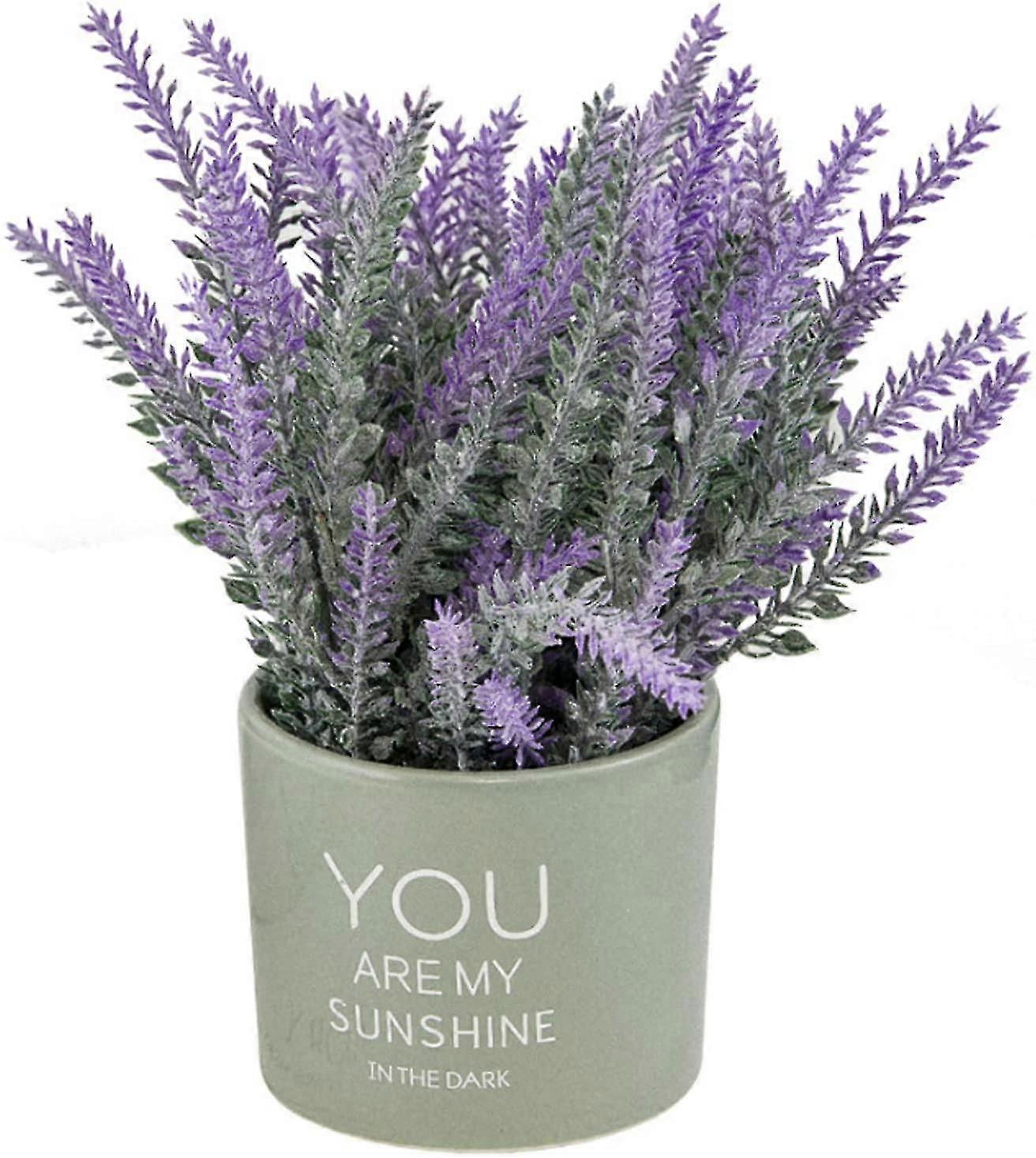 Artificial Lavender With Ceramic Flowerpot, Small Potted Decorations, Suitable compatible Office