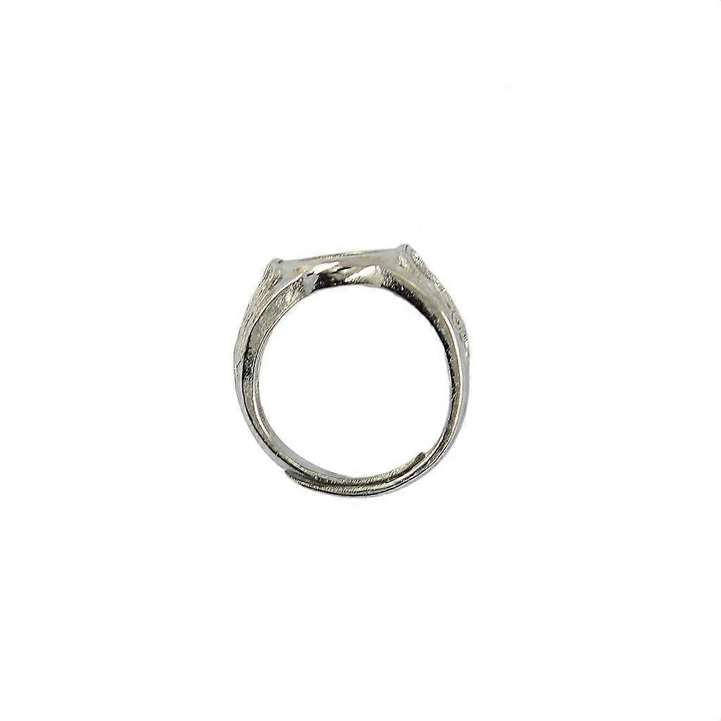 Silver 10mm Round Bezel Pad Adjustable Claw Ring Blank Bases Setting