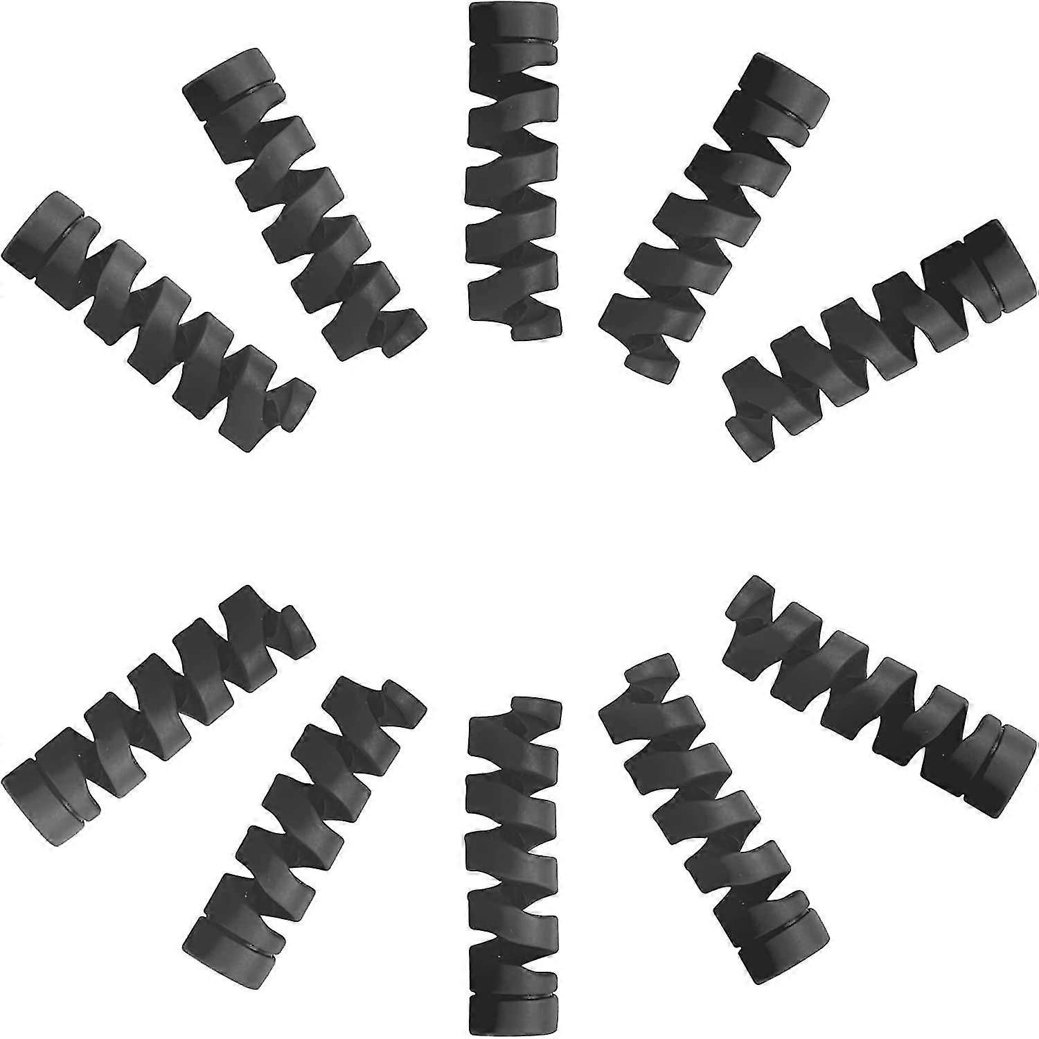 10pcs Charger Cable Saver(black)