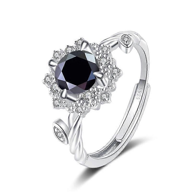 Bague Ringen Round 8H8A VVS D Colore 1ct Moissanite Anello S925 Gioielli In Argento Sterling Accessori Fiore Quattro Anelli Artiglio Per Le Donne