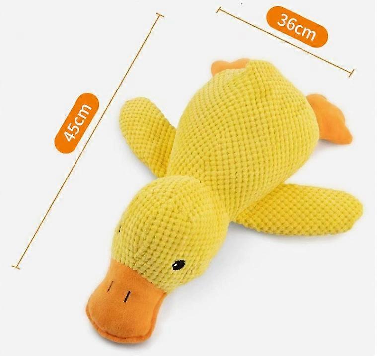 Dog toy plush to sleep with yellow duck bite resistant teeth noise toy