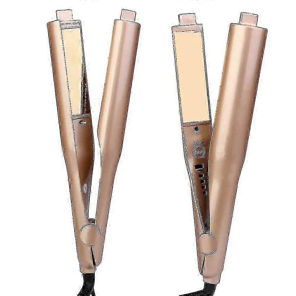 2-in-1 piastra per capelli piastra per capelli piastra e bigodino per tutte le acconciature 15s riscaldamento rapido -SY