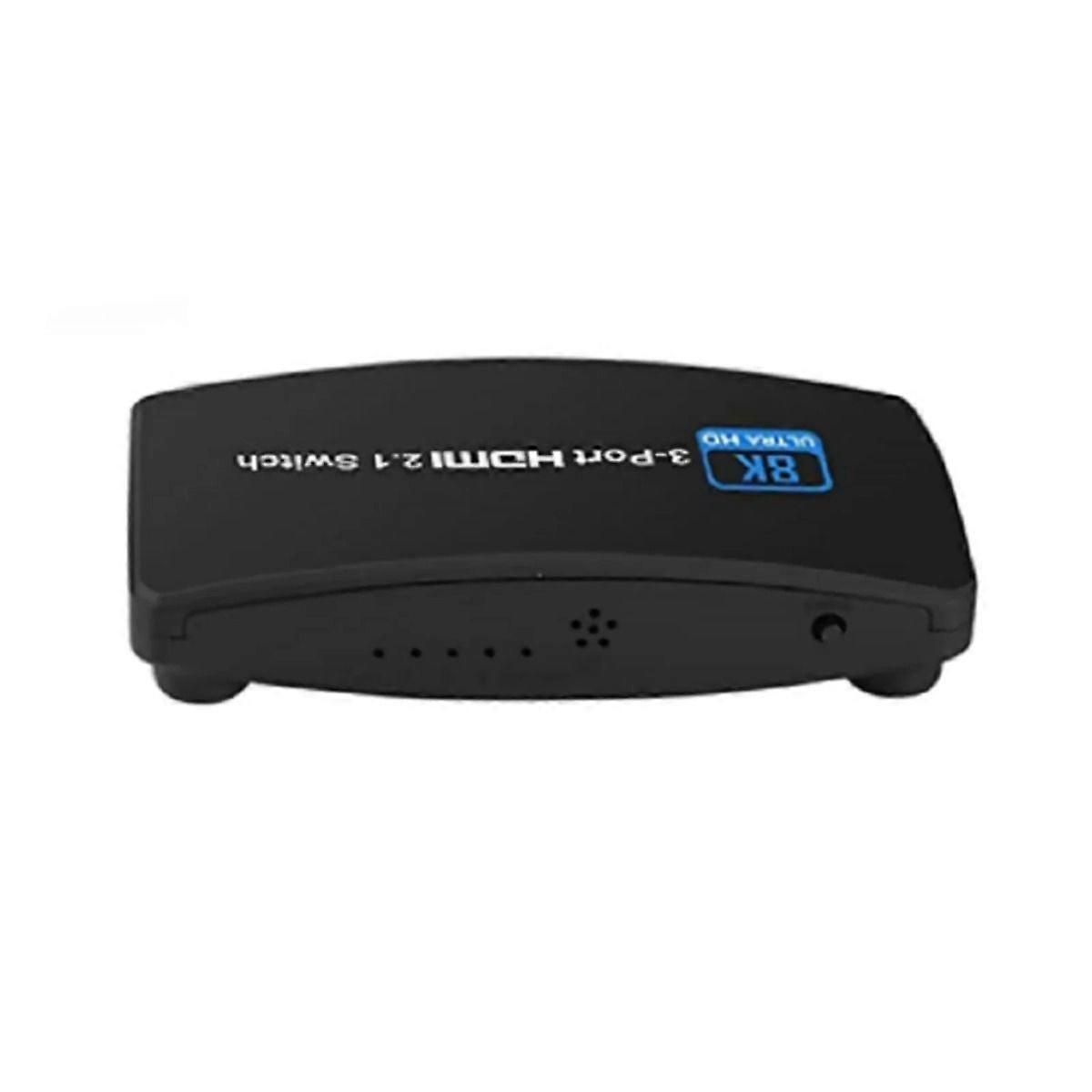 High Speed HDMI-compatible Switcher 48Gbps Transmission, Aluminum Alloy Build, IR Remote Control for Gaming Consoles