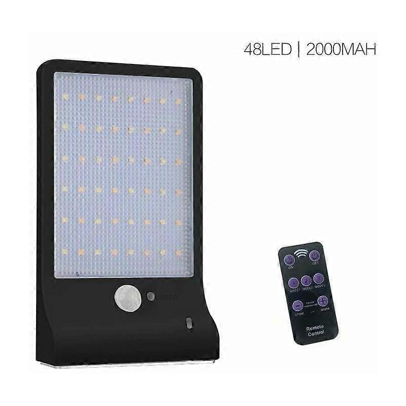 Motion Sensor Detector for Outdoor Sunlight Dimmable Solar Gutter Lights, Waterproof Design 48LED Bright Enough for Activities, Environmentally